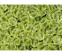 25 pcs Faceted Fire Polished Pressed Czech Glass Beads 8mm (0.32in), 80130 Uranium Transparent Yellow