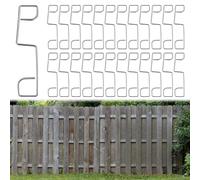 25 Pcs Fence Panel Clips and Wedges Stainless Steel Anti-Rattle Grips for Fence Panels, Stop Banging and Noise in Wind, Durable, Easy-to-Use Fence Wedges for Garden and Yard, Fits 6 Panels