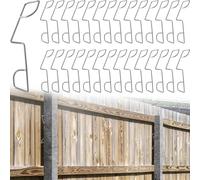 25 Pcs Fence Panel Clips and Wedges to Stop Rattling and Banging - Durable Stainless Steel Grips for 6 Fences