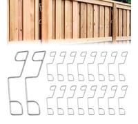 25 Pcs Fence Panel Clips,Stainless Steel Fence Panel Wedges to Stop Banging