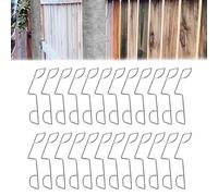 25 Pcs Fence Panel Clips, Windproof Stainless Steel Fence Clips for Panels - Anti-Rattle Garden Fence Brackets, Durable Fence Wedges to Stop Banging & Rattling, Secure Fit for 6-12 Fences