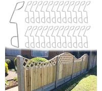 25 Pcs Fence Panel Grips Clips Stop Rattling Durable Stainless Steel Grips for 6 Fences,25 Pcs for 12 Fences Garden Wind Protector,Wedges to Stop Bangin and Rattling