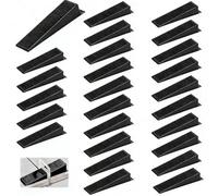 25 Pcs Fence Panel Wedges, Stop Fence Rattling Clips Black, Plastic Wedges, Floor Tiles Clips for Repair and Laying Ceramic