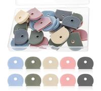 25 Pcs Flat Key Identifiers Covers, Colored Key Covers House Keys Cover Keys Toppers Keyes Cap Labels Tags Organizer Keycaps for House Car Fits Most Keyes (Colored)