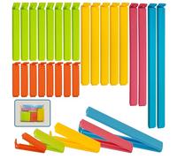 25 Pcs Food Bag Clips for Food Storage Bags. 5 Sizes & Colours - Very Useful for Keeping Food Fresh and Sealed. Convenient for Food and Sandwich Bags. (Pack of 25)