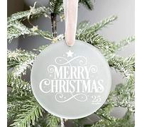 25 Pcs Frosted Acrylic Ornament Blanks 3 Inch Acrylic Circles Blank Acrylic Ornaments with Hole, Frosted Glass Ornaments for Crafts, Perfect for DIY Christmas Ornaments Gift Tags