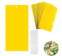 25 Pcs Fruit Fly Trap, Dual-Sided Sticky Fly Trap, Fly Catcher, For Mosquitos, Flying Aphid, Whiteflies, Fruit Flies, Fungus Gnat And Vermin (Yellow)