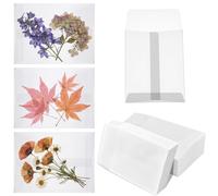 25 Pcs Glassine Envelopes, 5 X 7 in Transparent Vellum Jackets A5, Vellum Envelopes for Stamps, Frosted Transparent Sulfuric Acid Paper Bag, for Seeds Stamp Coin Collecting Lottery Ticket Card