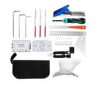 25 Pcs Guitar Setup Repair Tool String Action Ruler String Musical Instrument Maker File Bridge Pin Ukulele Guitar Accessories