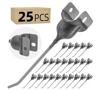 25 Pcs Heavy Duty Universal Hay Rake Teeth 182 Fits John Deere New Holland Replacement Rubber Mounted Hay Tedder Baler Tines, To Fit OEM Parts JD 350 640 650 660 NH 55 56 57 256 New Idea Pequa Case IH