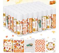 25 Pcs Hello Fall Autumn Lip Balms Favors Bulk Fall Halloween Thanksgiving Lip Balm Party Gifts Basket Stuffers Small Thank You Appreciation Gift for Women Men Staff Coworkers
