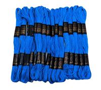 25 pcs Including Blue Punto Cotone Cucito Skeins Ricamo Floss Thread Knitting Bleu-1