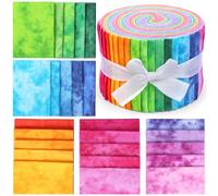 25 Pcs Jelly Rolls Fabric for Quilting Fabrics 2.5 x 40 Inch Jelly Roll Fabric Strips for Quilting and Sewing DIY Craft Decorationfts