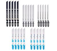 25 Pcs Jigsaw Blades T Shank, Multi-Purpose HCS Jigsaw Blades Set, Assortment of Professional T-Handle Jig Saw Blade Kits for Metal Cutting Wood Pruning