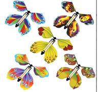 25 Pcs Magic Flying Butterfly, Fairy Butterfly Flying, Clockwork Butterfly Card, Butterfly Flying Toy, Rubber Band Wind Up Butterfly Birthday Gifts, Performance Props, Surprise Gifts (Random Color)