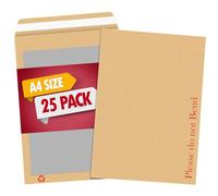 25 Pcs Manilla Hard Board Back A4 C4 324 x 229mm Envelopes Please Do Not Bend Envelope with Peel & Seal Strip for Mailing, Posting Shipping Storing Documents 25 Pack