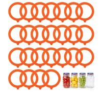 25 Pcs Mason Jar Seals for Kilner Jar Seals Replacement, Replacement Silicone Sealss, Soft and Elastic Silicone Gasket Seal Rings for Mason Storage Jars Glass Cans, to Keep Food Freshness