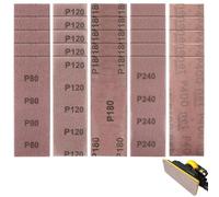 25 Pcs Mesh Sanding Strips 70 x 198 mm for Mirka, Sanding Paper Mesh Sanding Sheets Grain 80 120 180 240 400, Sanding Discs Sandpaper for Hand Sander Sandpaper for Wood, Paint & Metal