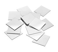 25 Pcs Mini Acrylic Mirror Small Acrylic Square Mirror Tiles Adhesive Small Mirror Sticker for DIY Bathroom Living Room Bedroom Wall (7.5 cm / 3 in)