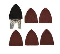 25 Pcs Oscillating Tool Sanding Kit with Sanding Pad, Multi Tool Sanding Sheets Accessory Set, 60/80/120/180/240 Grit Triangular Sandpaper Compatible
