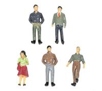 25 Pcs Painted Model Railway Figures, 1:50 Scale Passenger People for Train Park Street Scenes, Mixed Poses and Colours for Layout Decoration