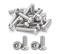 25 Pcs Pan Head Torx Security Screws, M2.5/3/4/5mm Assorted Lengths, 304 Stainless Steel Star Drive Tamper-Resistant Fasteners for Machinery, Electronics, Automotive, Outdoor Guardrails