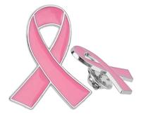 25 Pcs Pink Breast Cancer Pin, Pink Ribbon Pin Badge, Ribbon Enamel Brooch Ribbon Pins, Badge Lapel Breast Cancer Awareness for Charity Public and Social Event