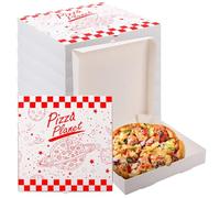 25 PCS Pizza Planet Pizza Boxes Bulk 12" x 12" x 2" Large Pizza Boxes Disposable Pizza Planet Box For Pizza Cake Cookies Food for Inspired Story Party Favor Pizza Planet Party Decorations (25)
