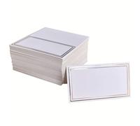 25 Pcs Place Cards Table Place Blank Personalised Name Cards for Table Setting Wedding Party Birthday Dinner- Silver