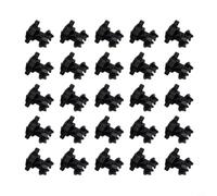 25 Pcs Plastic Screw Tight Round Post Insulators for Electric Fence 1/4-9/16 Inch Posts Garden Farm Wire Support Black Blue(black)