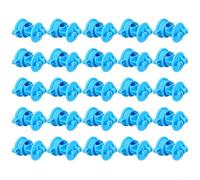 25 Pcs Plastic Screw Tight Round Post Insulators for Electric Fence - Fits 1/4-9/16 Inch Posts & 5/8 T Posts - Black Blue Garden Farm Wire Support(blue)