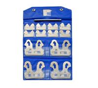 25 Pcs Radius Gauge Set Fractional 1/64-1/2 Inch Gages with Holder, Stainless Steel Radius Measuring Tool, Measuring Tools for Tool Makers, Machinists