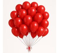 25 Pcs Red Balloons 10 Inch Latex Pack Romantic Party Decorations for Valentines Day Engagement Wedding Anniversary Birthday Bridal Shower Love Theme Events
