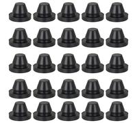 25 Pcs Rubber Bungs for Holes, Black Waterproof Silicone Rubber Hole Plug, Plastic Plugs for Holes, High Temp T-Type Hole Plug, for 5mm Hole, for Metal Tube, Furniture end Caps Inserts