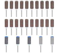 25 Pcs Sanding Drums Sleeves, Sanding Band Drum Sleeves Set for Dremel Rotary Tool, 180/240/600/1000/1500/2000 Grit Abrasive Grinding Polishing Rolls for Metal Edge, Stone, Wood Sandings