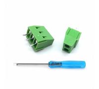 25 Pcs Screw Terminal Block with Mini Screwdriver, Pitch 2.54mm, 20pcs 2-Pin & 5pcs 3-Pin Green PCB Connector for Home Appliances, Industrial Projects