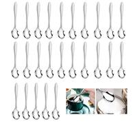 25 Pcs Serving Spoon, 9.5cm x 2.3cm Tiny Stainless Steel Spoons, Cute Small Spoons for Spices Jars, Espresso Spoons for Salt, Sugar, Condiments, Coffee and Dessert