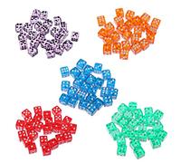 25 Pcs/Set New Party Game Dice 12 Square Transparent Dices Colorful Club For Polyhedral Filled Green Blue Acrylic Acrylic Charms Role Playing Sets For Couples Green Games