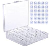 25 Pcs Sewing Machine Bobbins, Universal Clear Plastic Sewing Bobbins with Case, for Brother Singer Babylock Janome Kenmore Sewing Machine