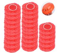25 Pcs Smoke Detector Cover,Reusable Plastic Smoke Alarm Dust Covers,Stretch Elastic Fire Alarm Dust Covers,Red Smoke Detector Cover Caps for Home Cooking Kitchen Baking