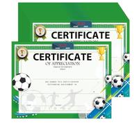 25 Pcs Soccer Team Award Certificates 8.5 x 11 Inch End of Season Soccer Certificates Youth Sports Ceremony Recognition Awards of Coach Teacher and Kids