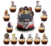 25 Pcs StarWars Cake Decorations Cake Toppers, Cupcake Toppers, Birthday Party Supplies