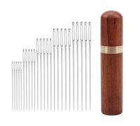 25 Pcs Steel Sewing Needles,Large Eye Hand Sewings Needles Sewing Sharp Needle,for Hand Sewing-Needles Yarn Knitting Embroidery-Needles Sharp Large-Eye Stainless-Steel Set (Silver)