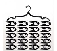 25 Pcs Travel Coat Hangers Adults, Portable Travel HangersPlastic Folding Coat Hangers for Travelling Home Camping Hotel Cruise Holiday Essentials Accessories Foldable Clothes Hanger (black, 25 Pcs)