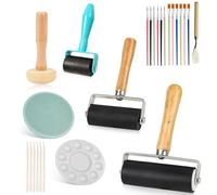 25 Pcs Versatile Brayer Roller for Crafts, Professional Printing Rollers Art Tool, for Craft Paint and Ink Roller Operation, Stamping, Scrapbooks, Screen Print Making DIY Art Craft