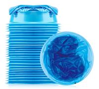25 Pcs Vomit Bags Throw Up Bags Disposable Barf Bags 1000ml Blue Portable Leak Resistant Emesis Bags with Snap, Aircraft Car Sickness Bag for Travel Motion Sickness Pregnancy Patients Kids