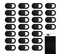 25 Pcs Webcam Cover Slider for Privacy, Camera Cover, Phone Camera Cover, 0.027in Thin Design Web Camera Cover Slide for Laptop, Desktop, Pc, Tablet, Smartphone and More(Black)