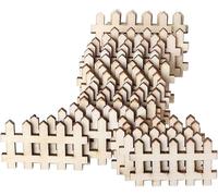 25 Pcs Wooden Fence Embellishment,Fence Shaped Wooden Scrapbooking Wooden Cutouts Wood Ornament Unfinished Wood for Crafts Projects,Home/Party Decorations,Woodcrafts,Unfinished Wood
