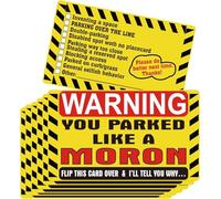 25 Pcs You Parked Like a Moron Note Card Double Sided Parked Cards