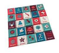 25 PERSONALISED Christmas Advent Calendar Milk CHOCOLATE Squares Fillers